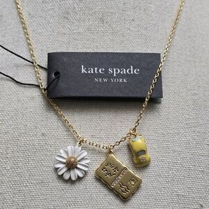 Kate Spade Off We Go Travel Charm Pendant Necklace